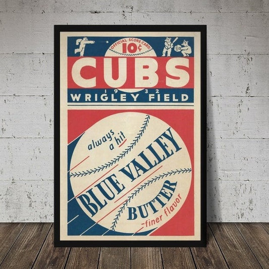 1932 Vintage Baseball Minimal Wall Art ST046
